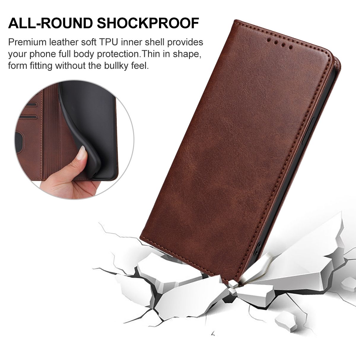 Hülle für Apple iPhone 15 Pro Schutz Handy Case Cover Klapp Tasche Wallet Etuis