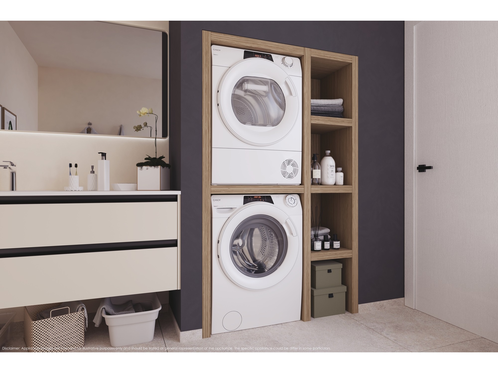 MÁQUINA DE LAVAR ROUPA CANDY RO 496DWM7/1-S - BRANCO A 9KG