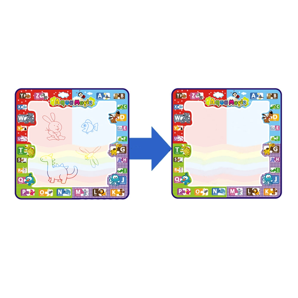 (30-tlg. Set) 78x78cm Magische Lern Spiel Zeichen Matte für Kinder   Diverse Formen / Stempel / Stifte