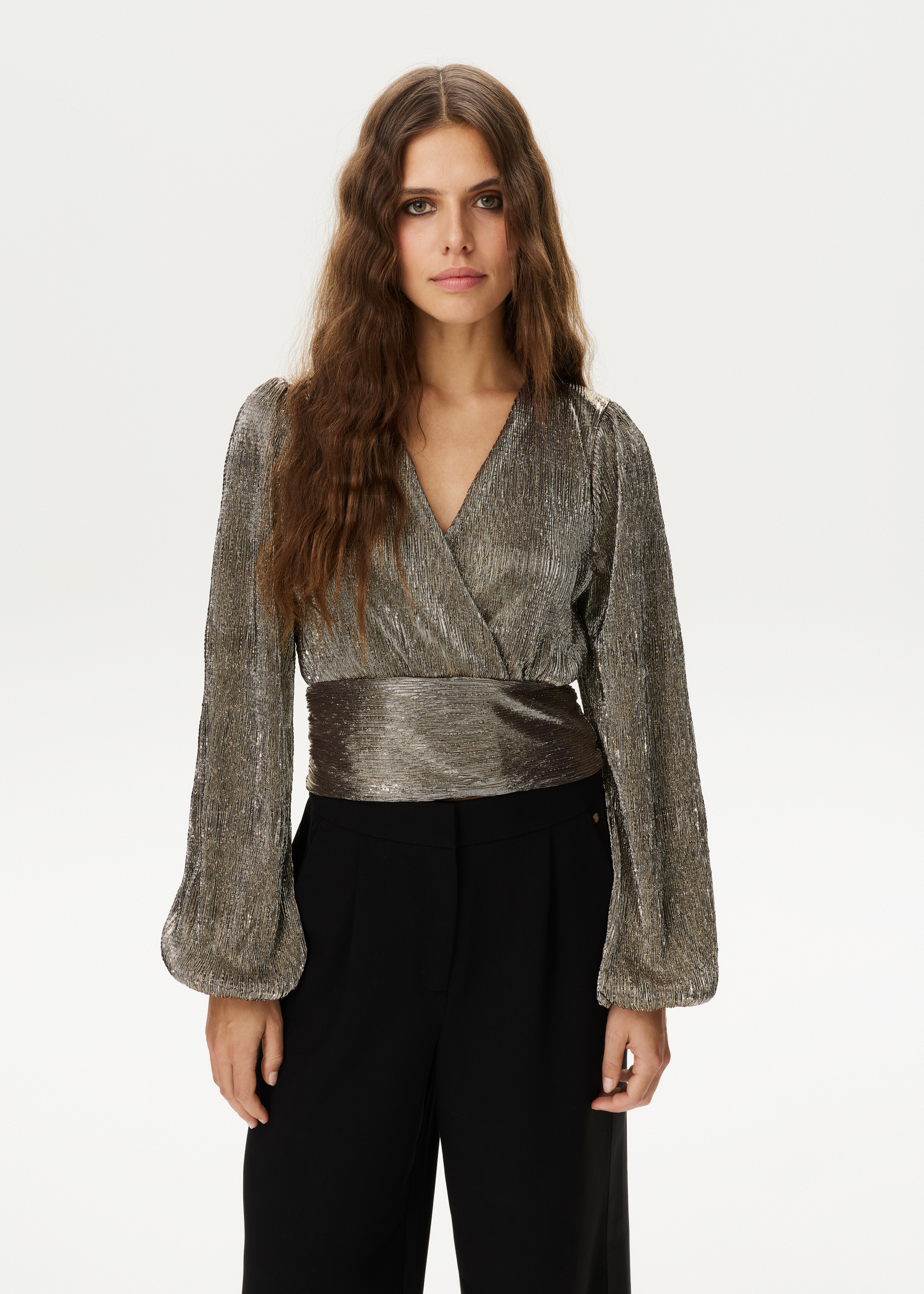 Metallic wikkel top