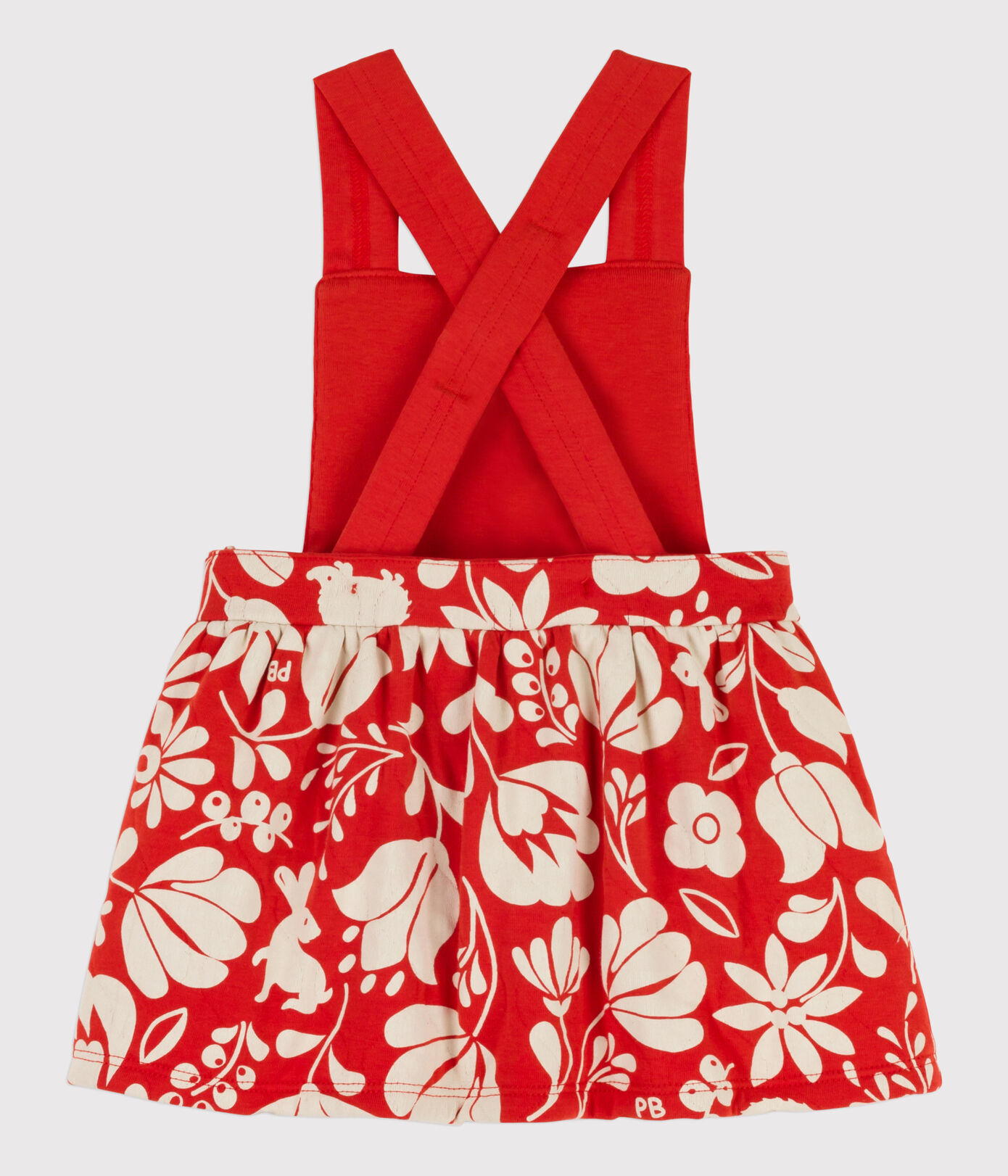 Robe sans manche bébé imprimée en tubique matelassé
