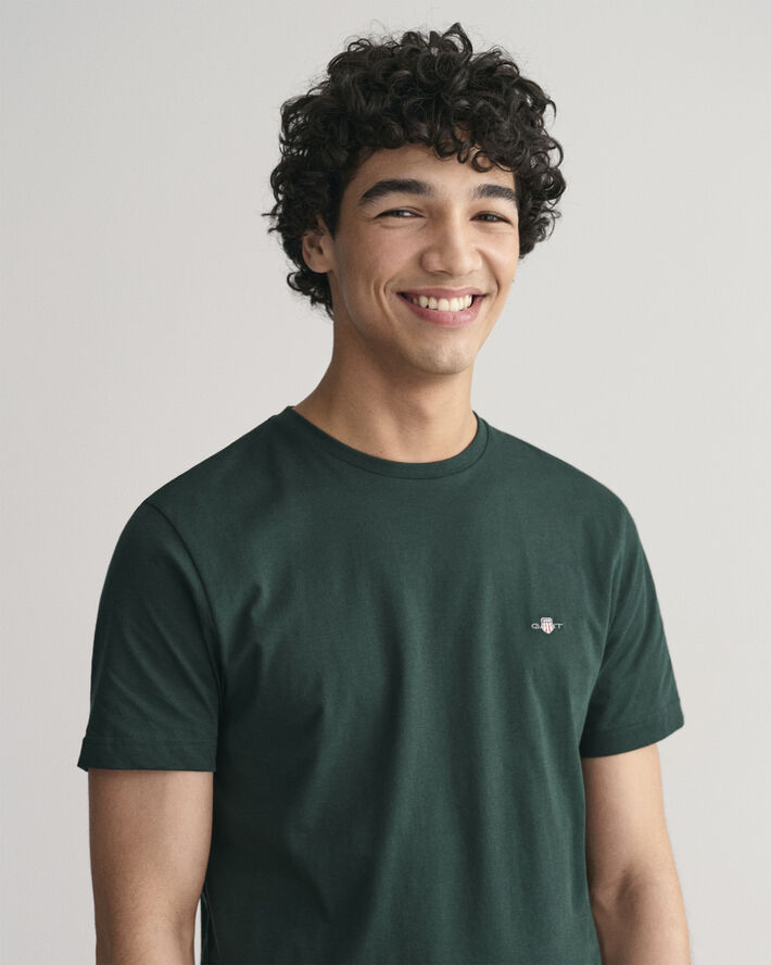 Gant REG SHIELD SS T-SHIRT Tartan green