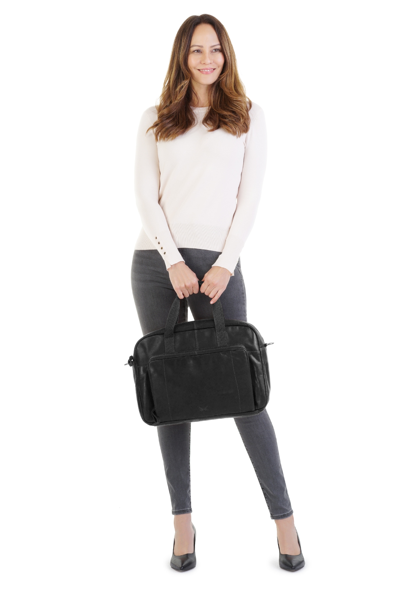 Sansibar Aktentasche »Businessbag Black« echt Leder