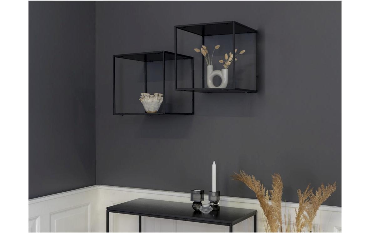 Wandregal Vita 36 x 36 cm, SchwarzQuadratisches Regal