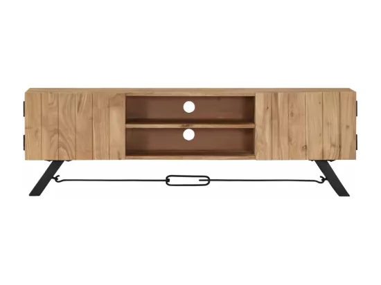 Meuble TV 140 x 30 x 45 cm Bois d'acacia massif