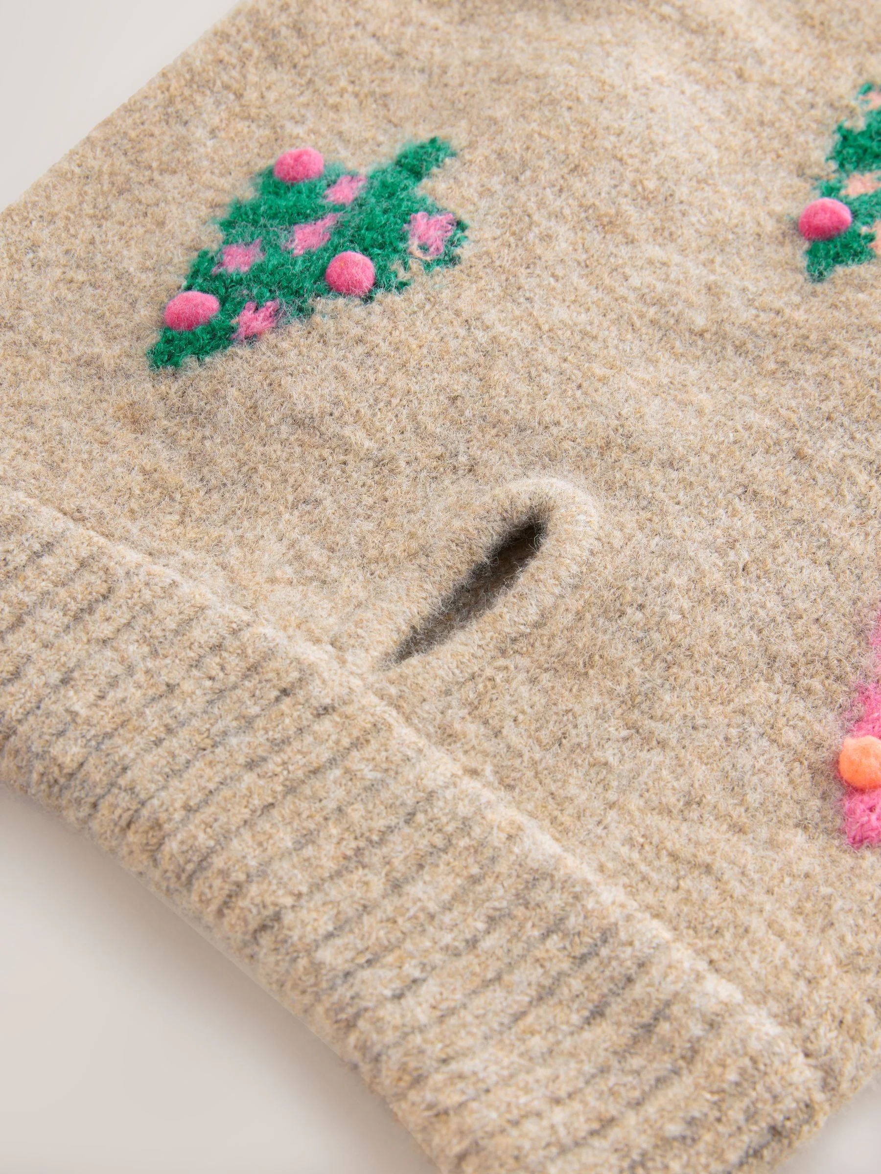Neutral Bright Tree - Matching Family Christmas Knitted Dog Jumper
