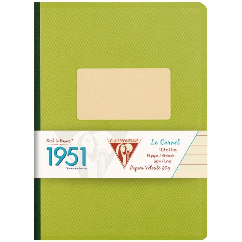 Carnet brochure dos toilé collection 1951 A5 192 pages ligné