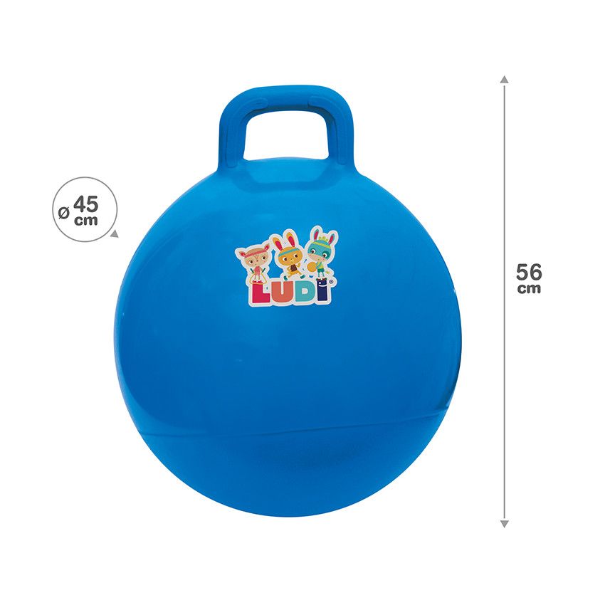 Ballon sauteur - Bleu - Doré