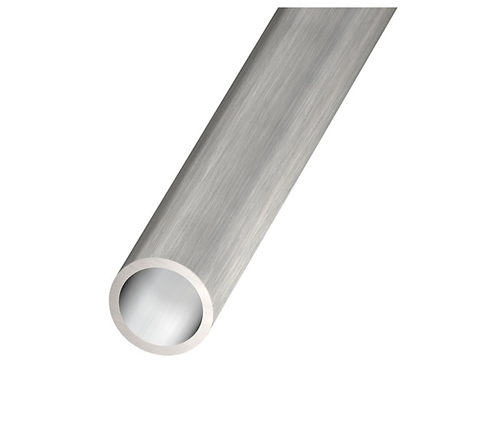 Tube rond aluminium brossé 8 mm, 1 m
