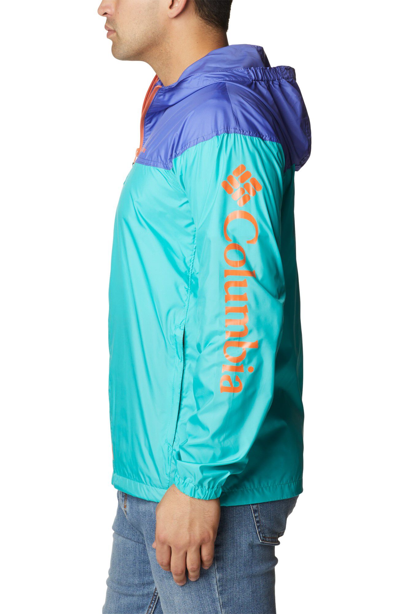 Jaqueta corta-vento masculina Columbia Flash Challenger™ - Turquesa
