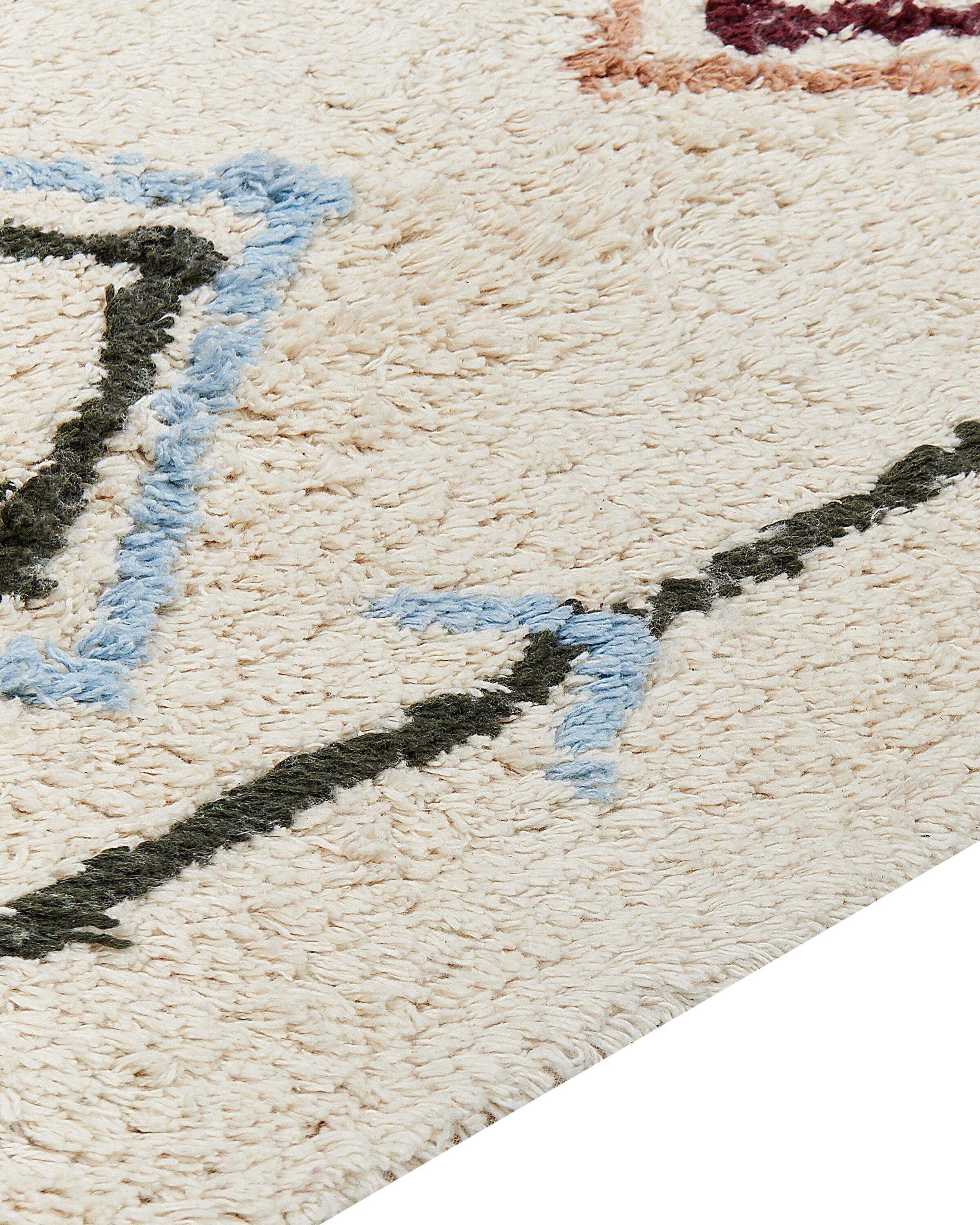 Vloerkleed CORUM Beige 160 x 230 cm Katoen