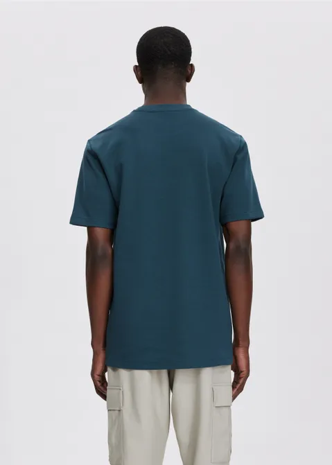 T-shirt met print student blauw (PETROL)