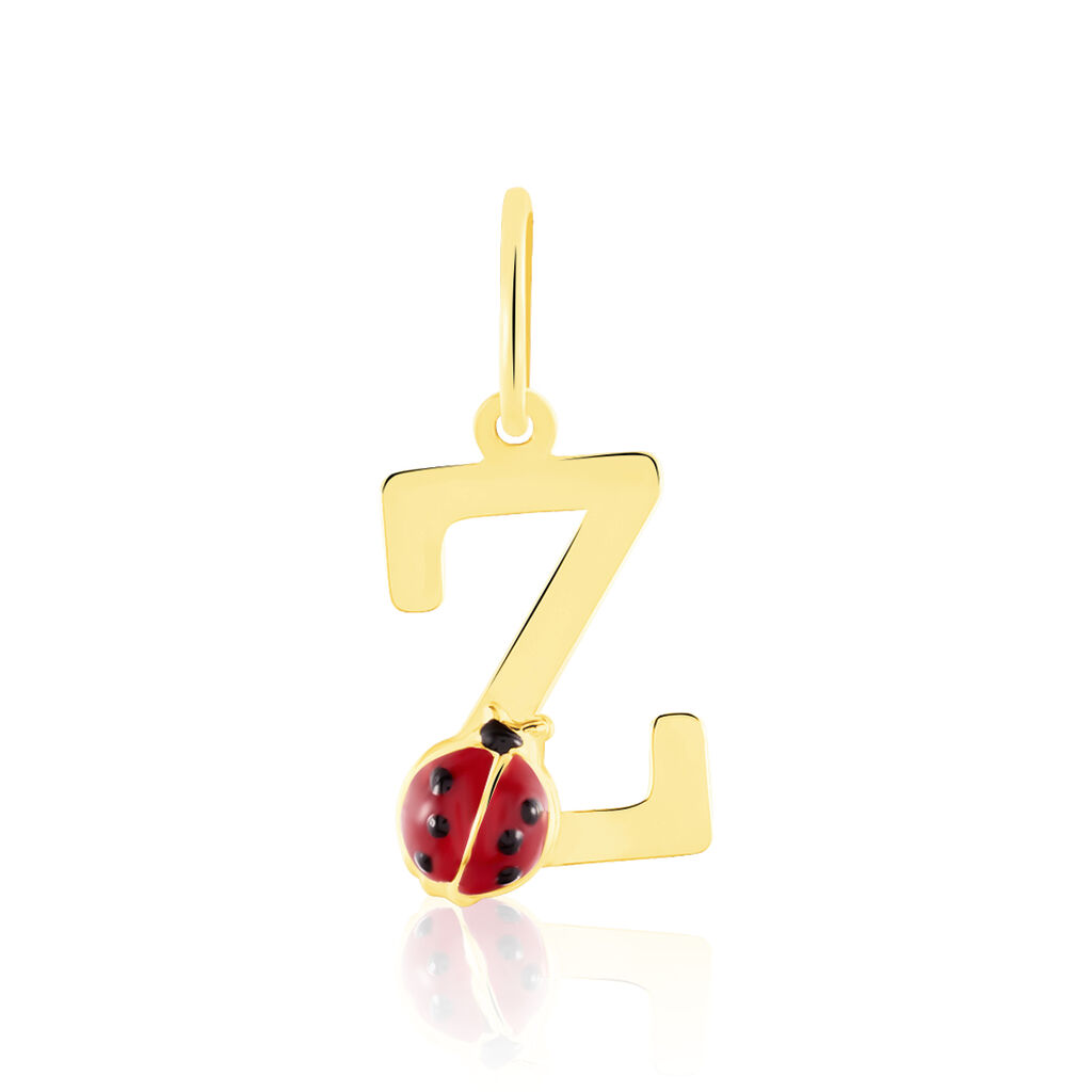 Pendentif Helidie Coccinelle Lettre Or Jaune