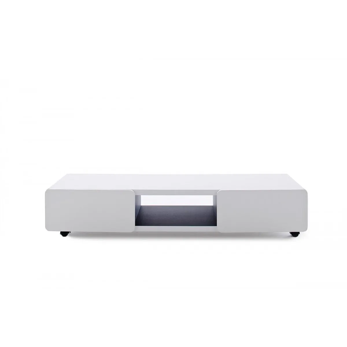 INSIDE 75 Meuble TV JUNAS - Blanc et Anthracite