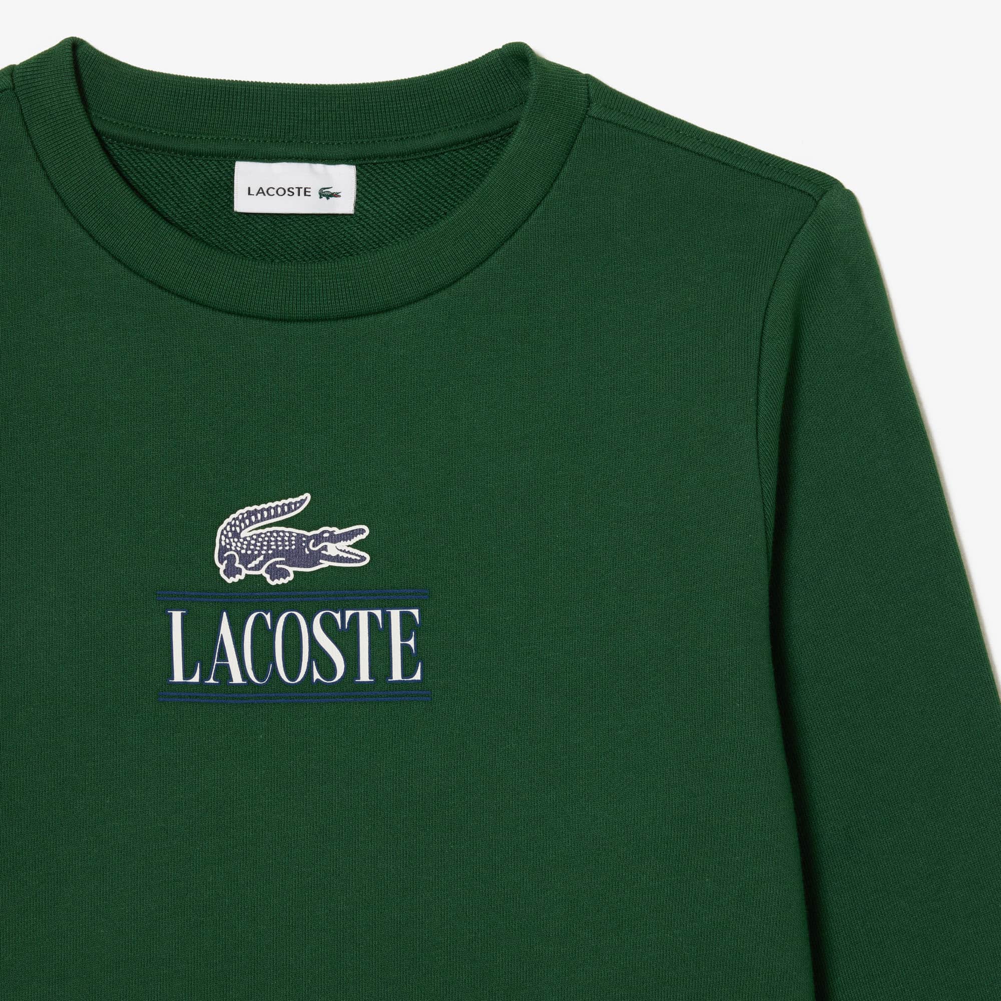 Sweatshirt avec imprimé iconique en coton Pullovers & Sweatshirts - Vert - Lacoste - Enfant