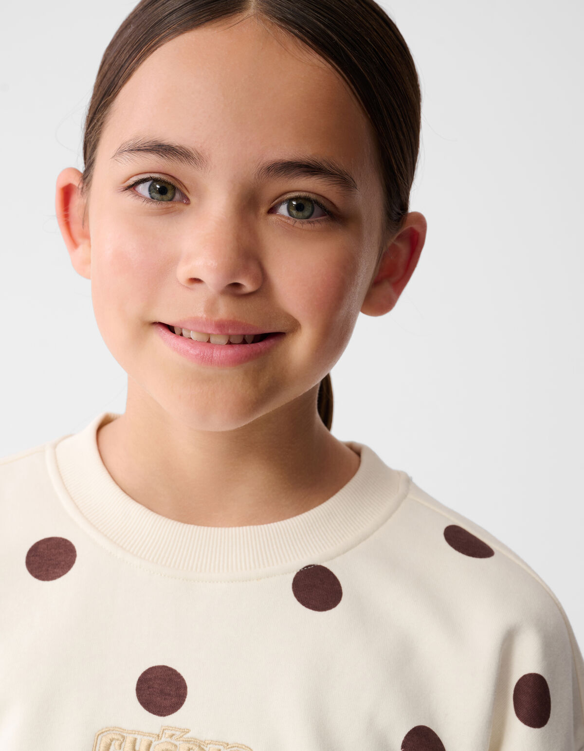 Polkadot Sweater Gebroken Wit