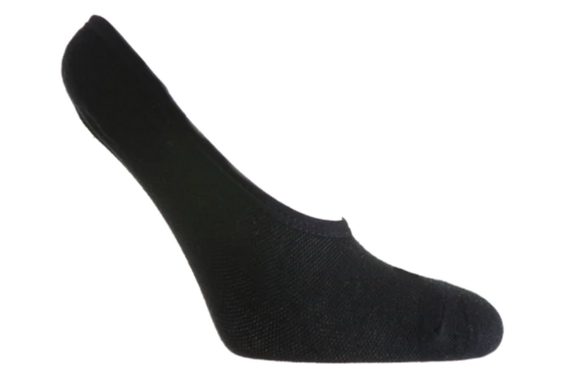 SEGER NO SHOW SILICONE SOCK SORTE STRØMPER
