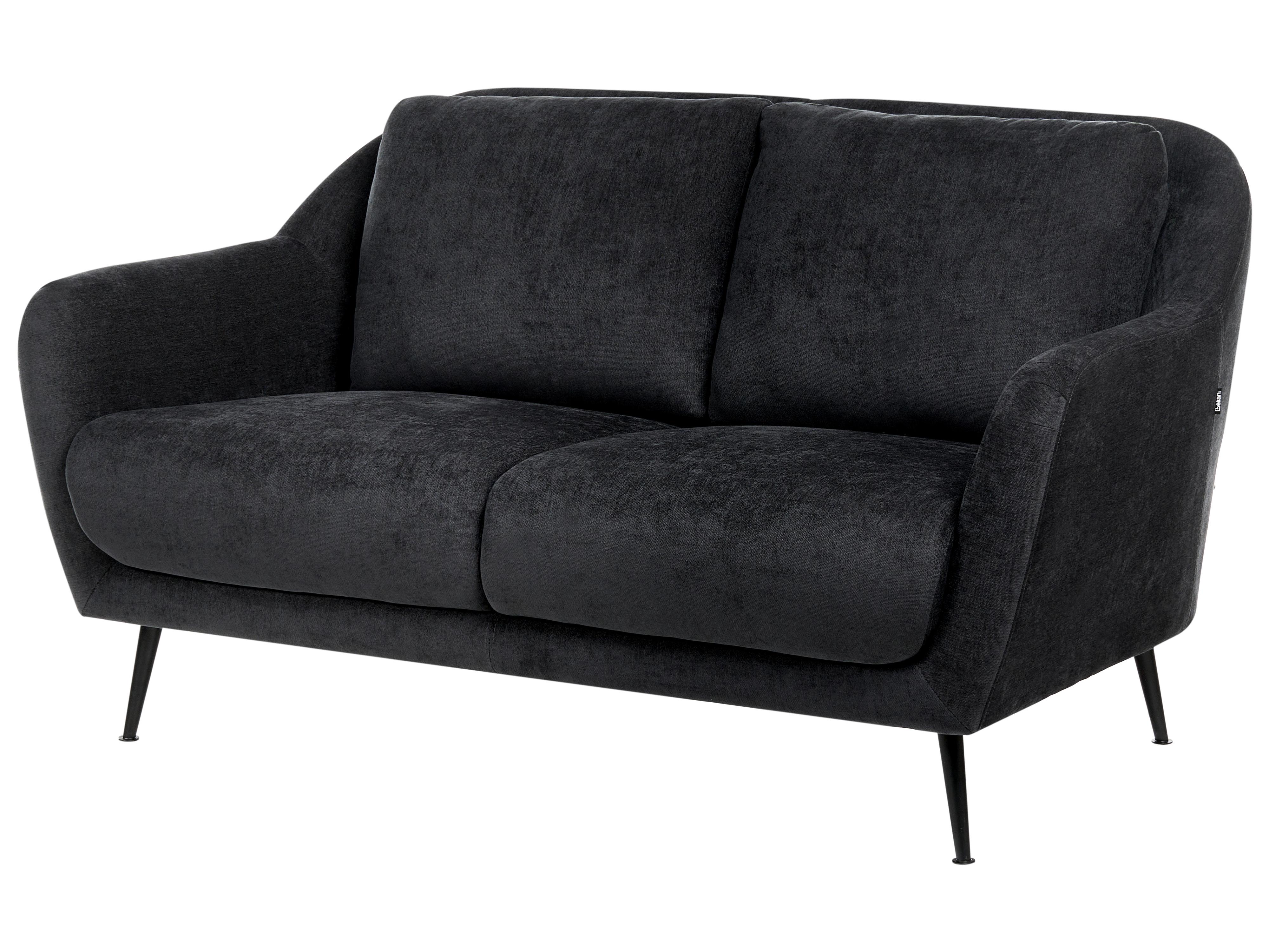 Bank 2-zits EIBY Chenille Zwart