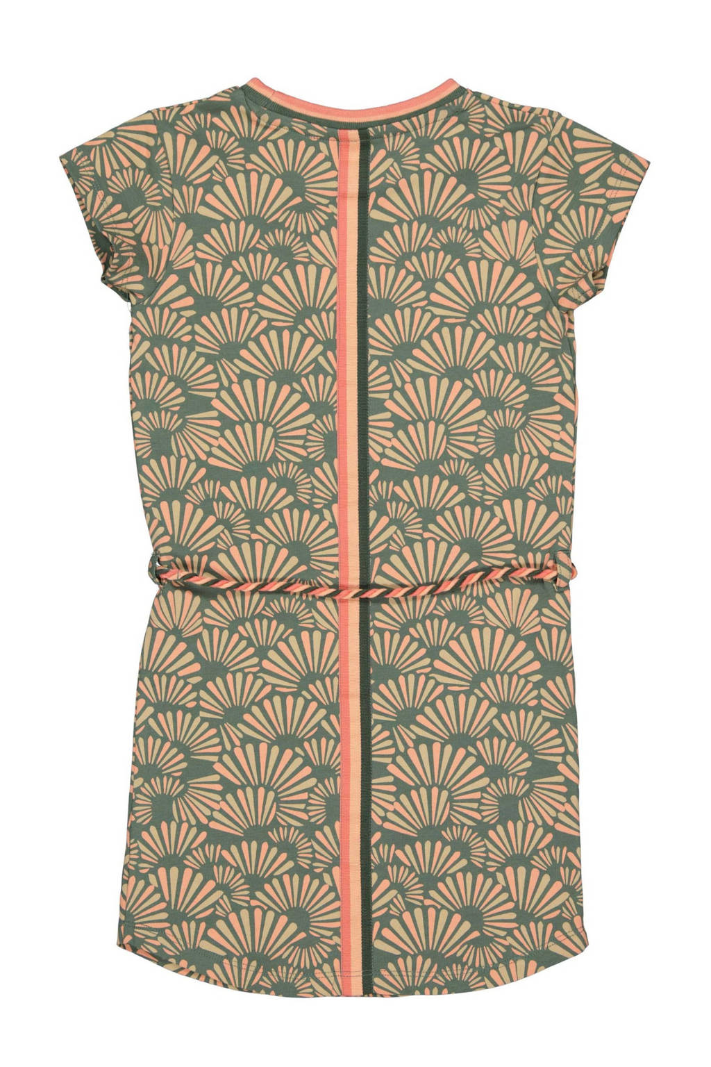 Quapi jurk BABET2 met all over print groen/roze