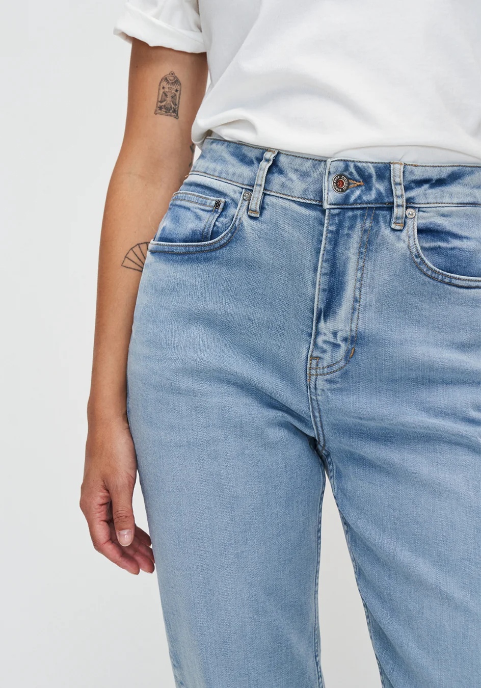 Kuyichi Damen-Jeans Nora Mom Fit Bright Blue