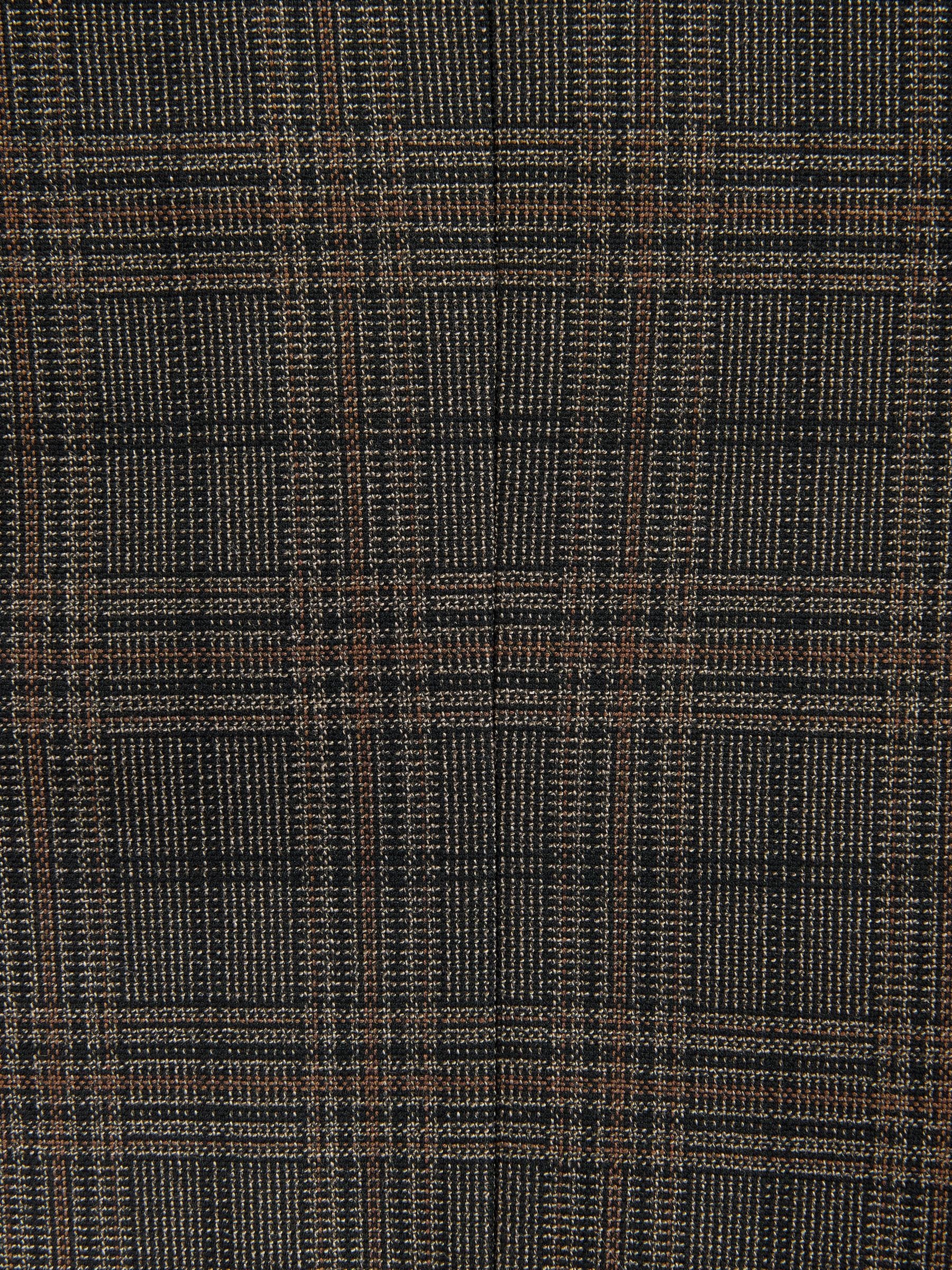 Bruin - Slim-fit maatgesneden pak met ruiten: colbert
