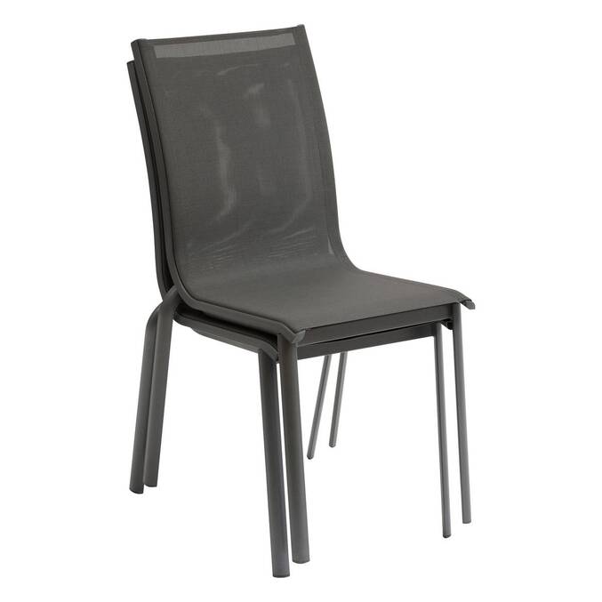 Chaise de jardin empilable AXANT Anthracite & Graphite