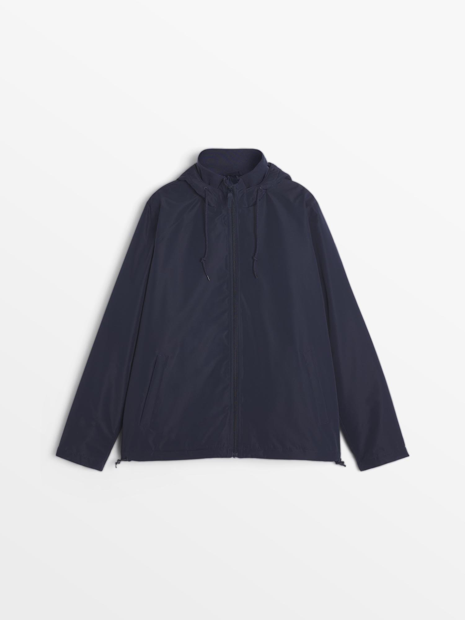 Veste Homme Imperméable Capuche Marine