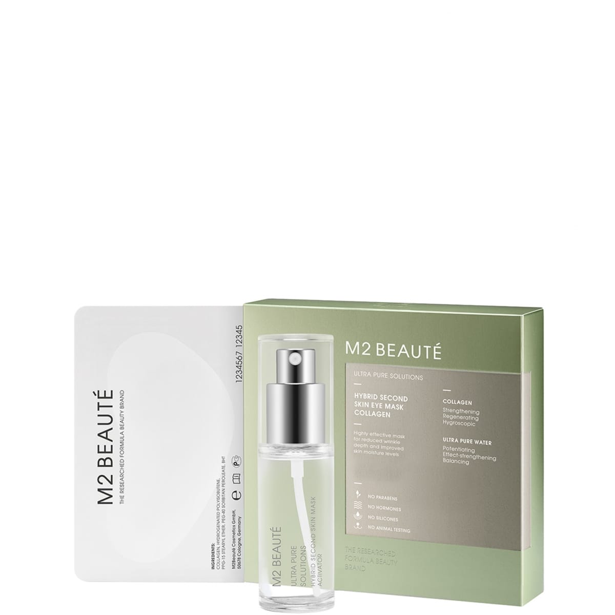 M2 Beauté Ultra Pure Solutions Hydrid Second Skin Eye Mask Collagen