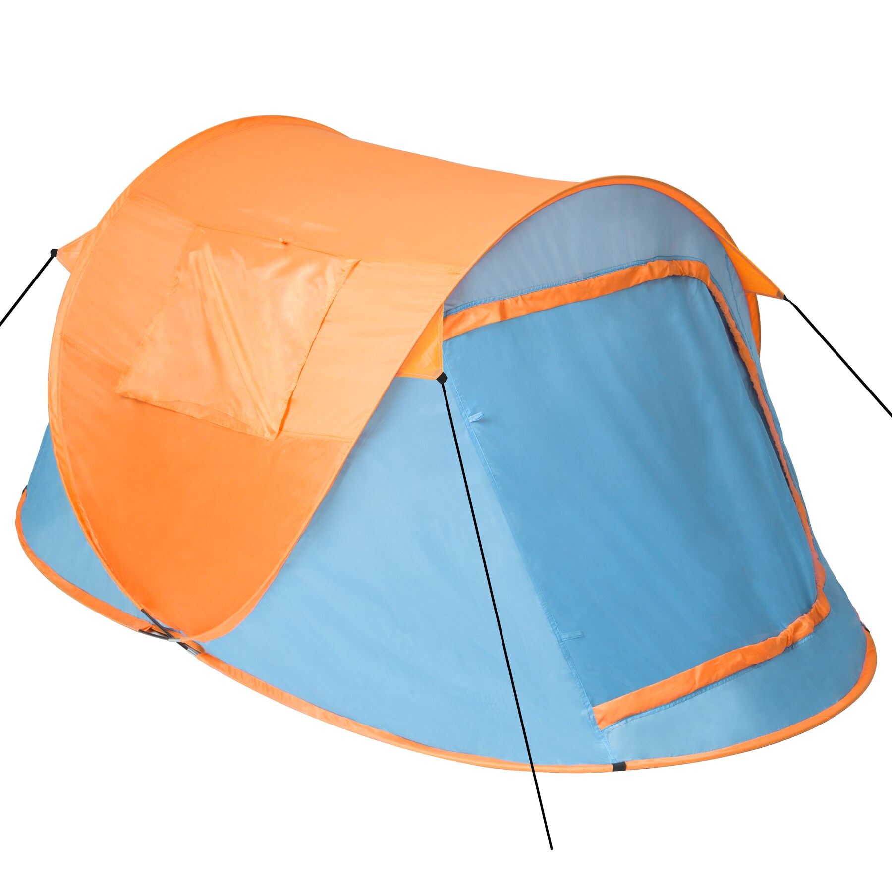 tectake® Pop-up Wurfzelt, für 2 Personen, wasserdicht, mit Moskitonetz, inklusive Heringe, Spannseile und Tragetasche