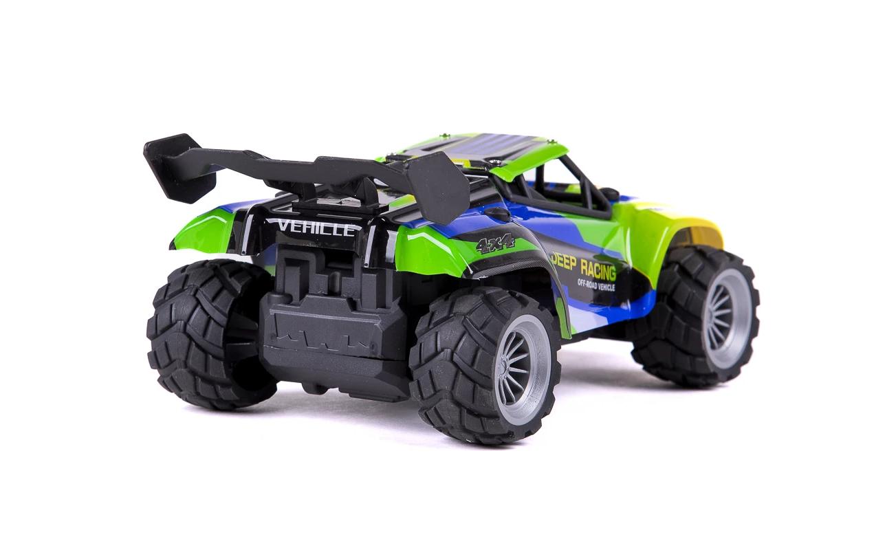 Buggy Jeep Racing Blau/Grün, 1:18Akku-Betriebenes RC Auto für Kinder ab 6 Jahren
