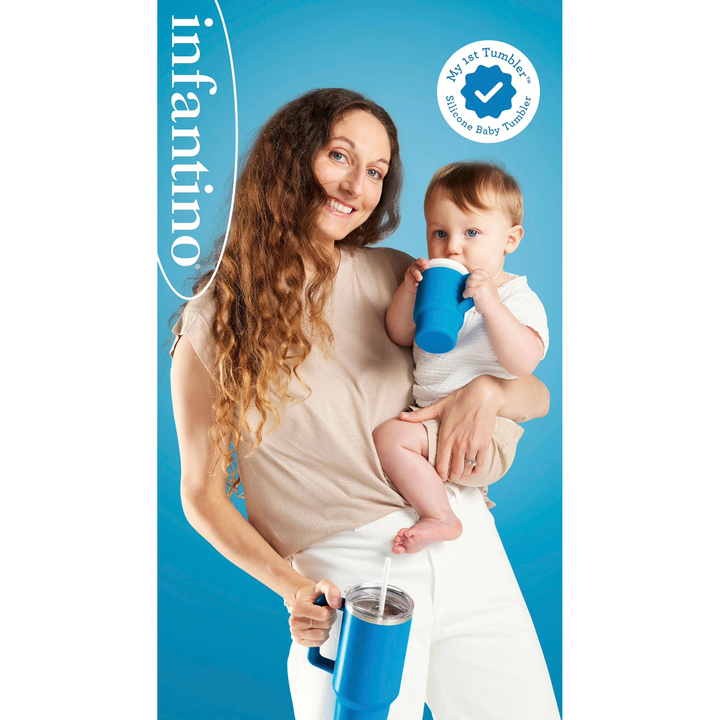 Infantino Mein 1. Tumbler 266 ml blau
