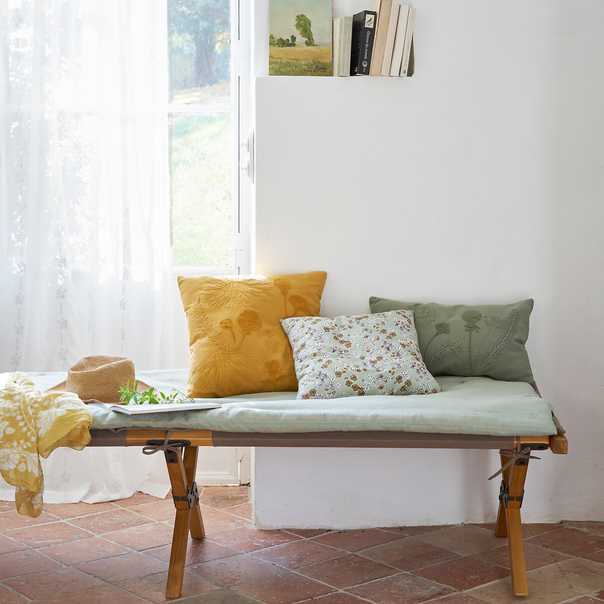 LA REDOUTE INTERIEURS<br>Conjunto de 3 capas de almofada 40x40 cm, Céciliane