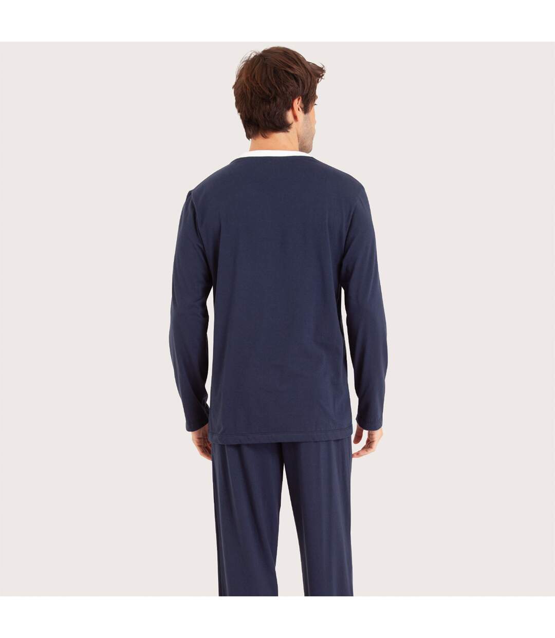 Pyjama long col V homme Fait en France