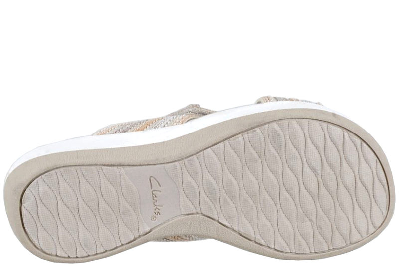 CLARKS ARLA WAVE SLENTERS I BEIGE TEKSTIL