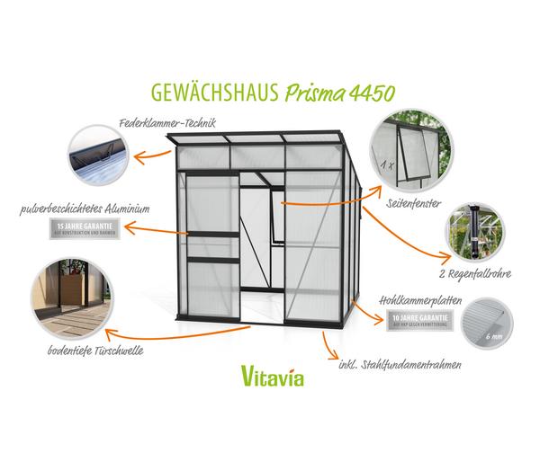 Vitavia Gewächshaus Prisma 4450 HKP, inkl.