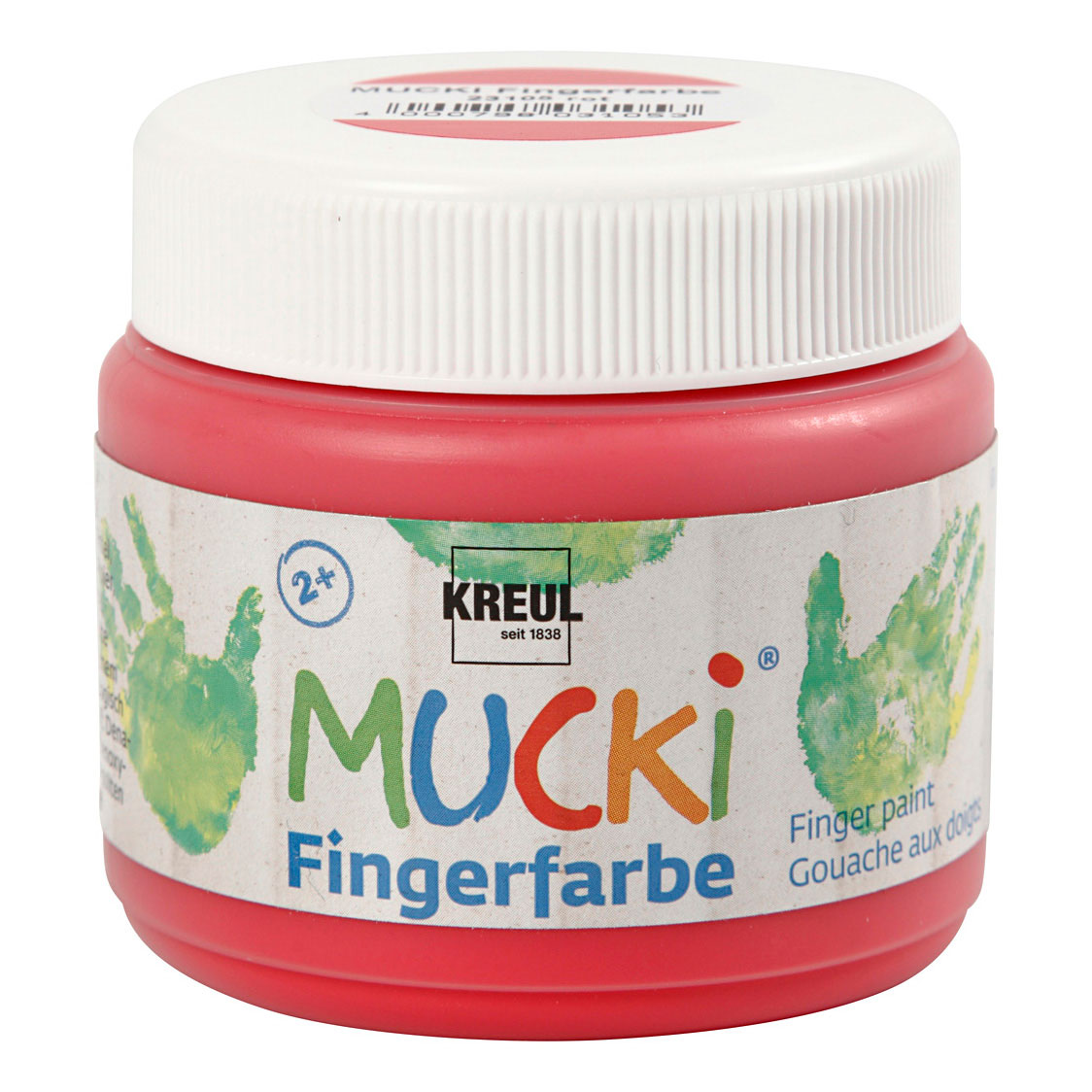 Mucki Vingerverf - Rood, 150ml
