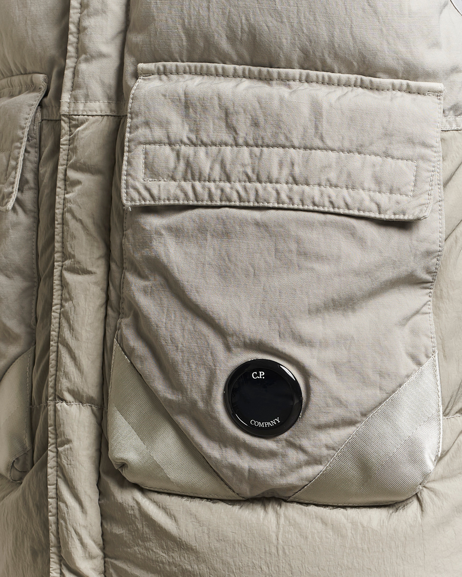 C.P. Company Eco Chrome Mixed Down Vest Light Grey
