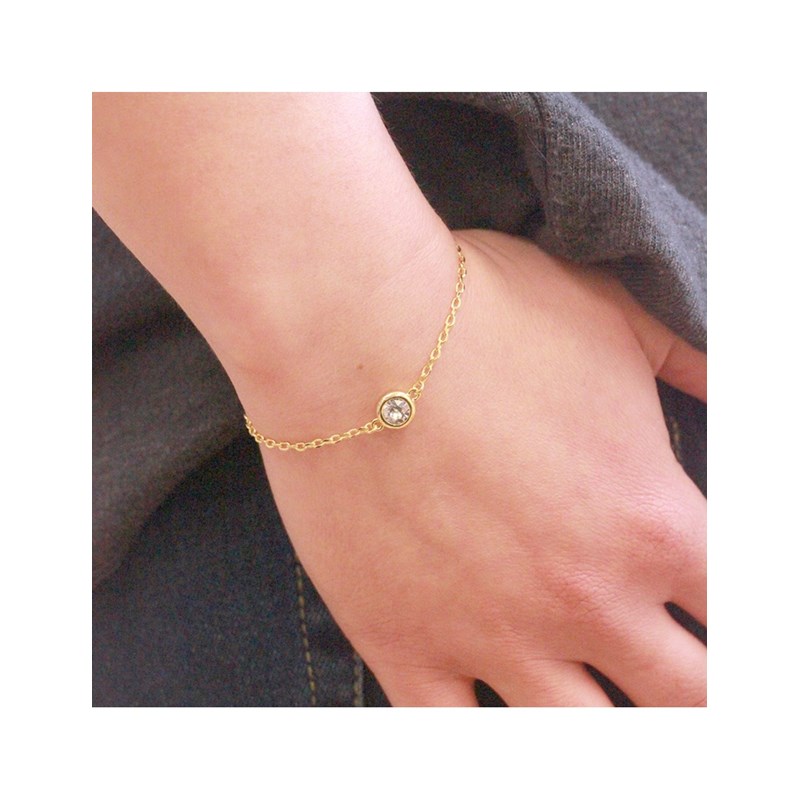 Bracelet Birth Stone  - Doré et Cristal