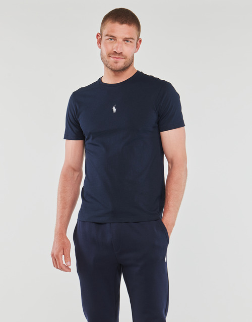 Polo Ralph Lauren - T-SHIRT AJUSTE EN COTON LOGO CENTRAL Marino