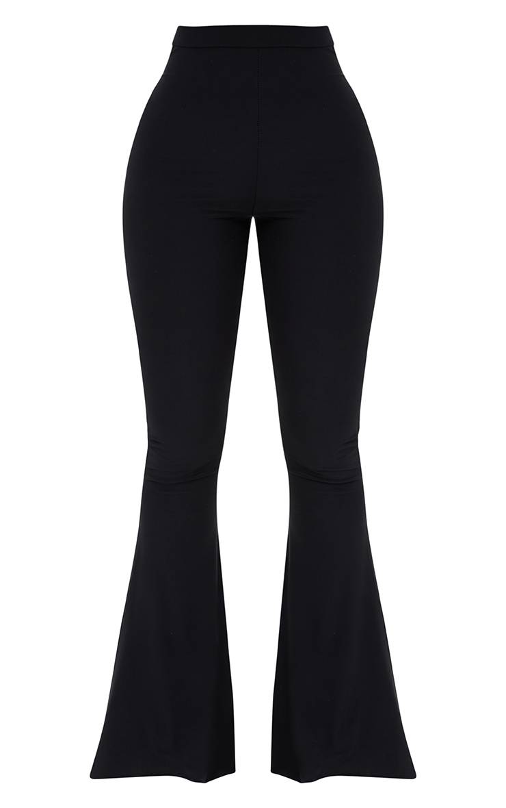 Noir Pantalon Évasé Slinky Sculptant