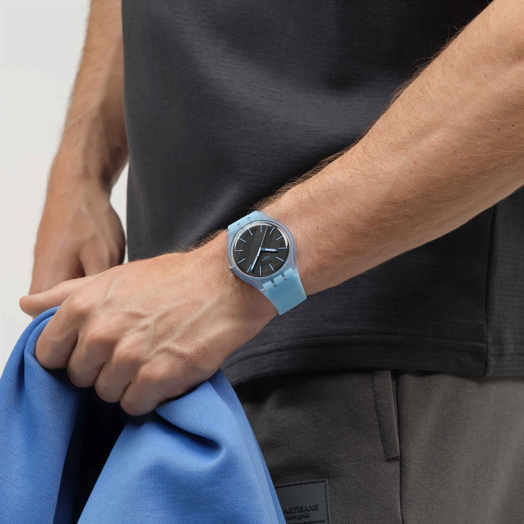 Swatch Original 41 Biosourced Blue Moves
