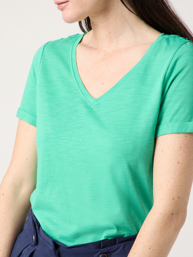 T-shirt dos dentelle
