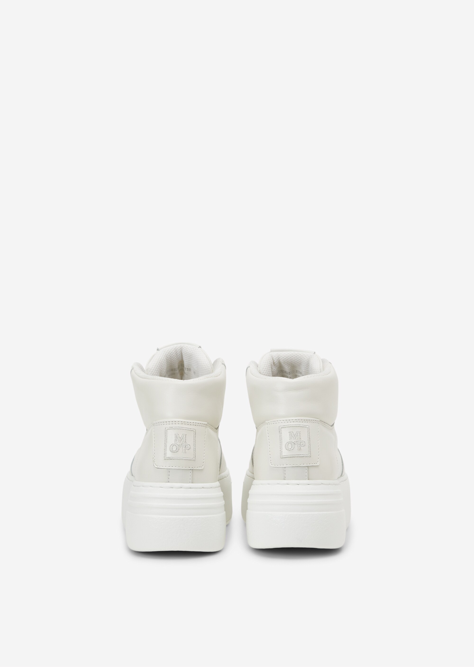 High-Top Plateau-Sneaker aus edlem Kalbleder