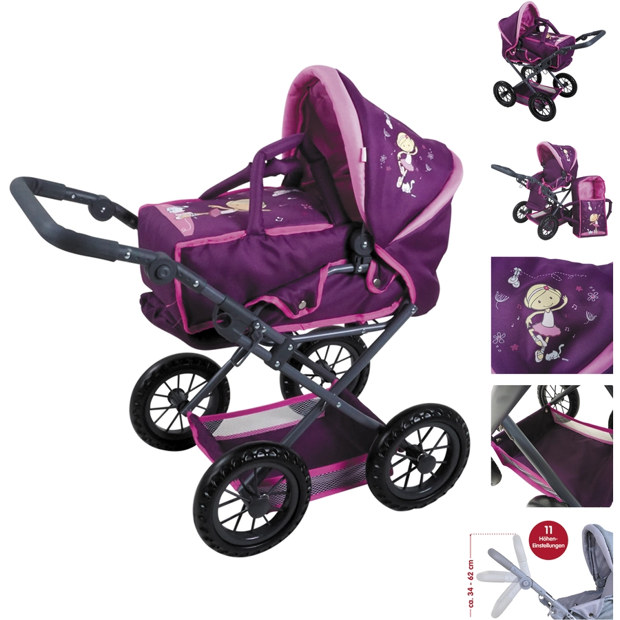 knorr toys® Puppenwagen Ruby NICI Miniclara lila