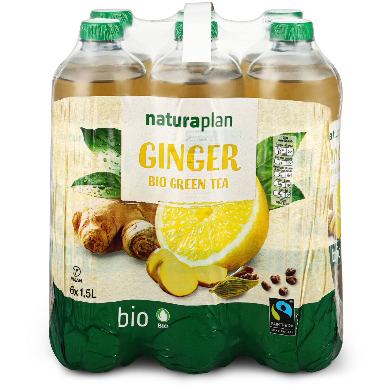 Naturaplan Organic Ginger Green Ice Tea 6x1.5l