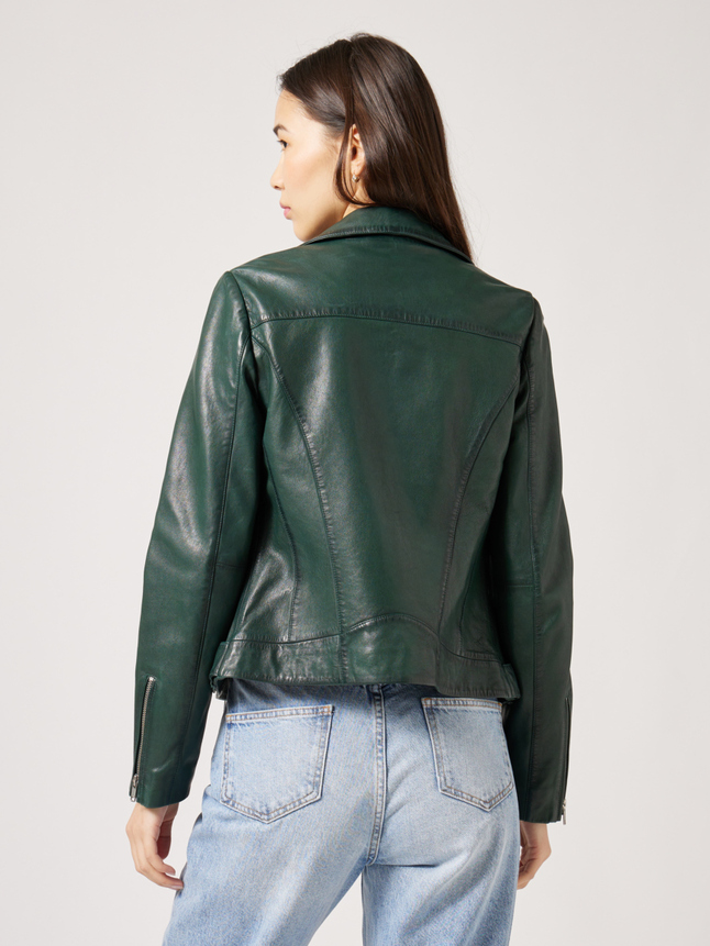 Veste en cuir cintrée