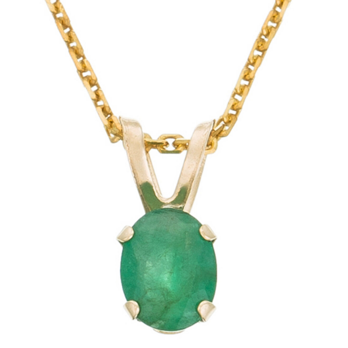 Instant d'Or Pendentif Puce Emeraude 0.34 ct or jaune