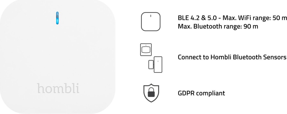 Hombli - Smart Bluetooth Bridge - Hub Til Trådløse Sensorer