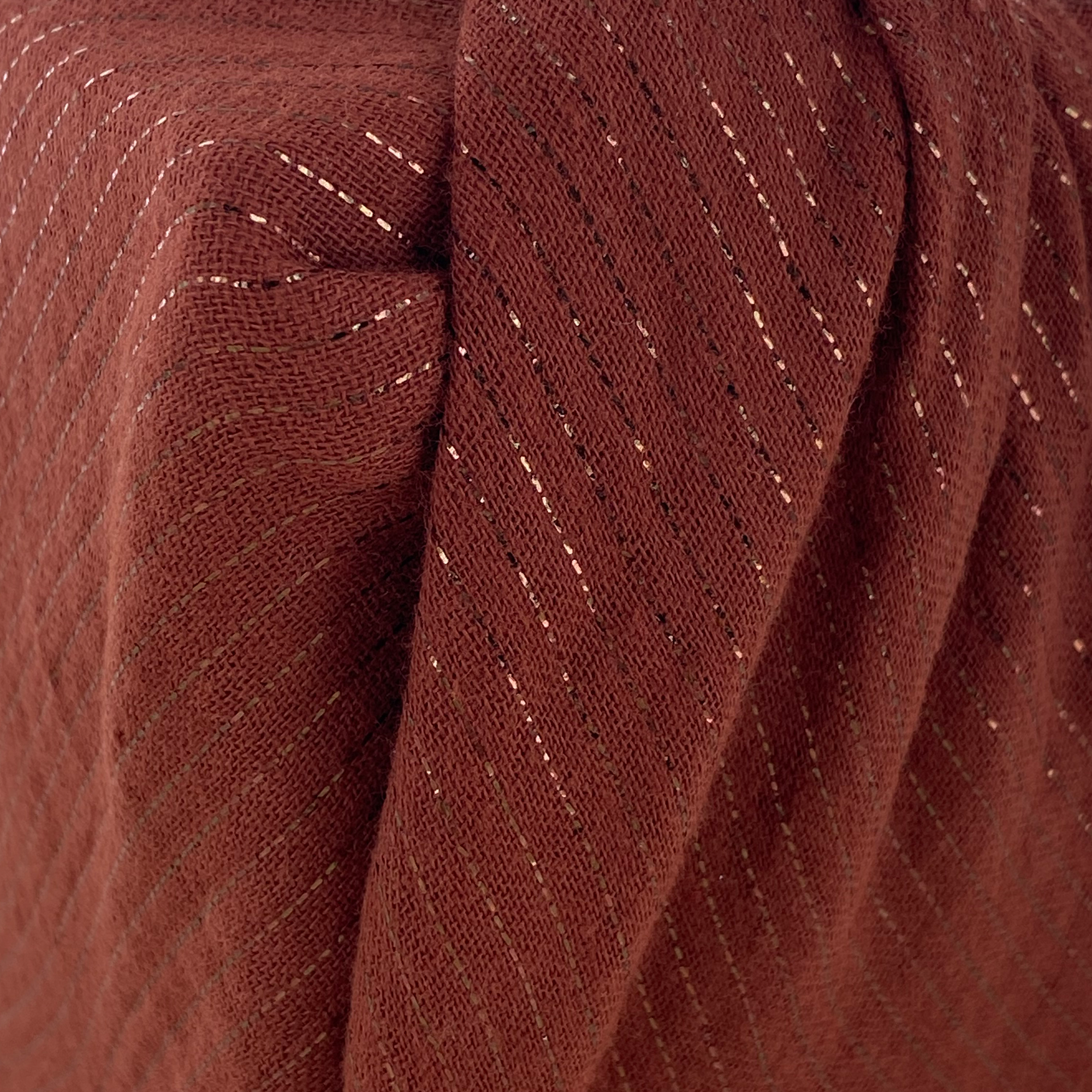 Furoshiki Petit 35 X 35 Cm Gaze Lurex Terracotta