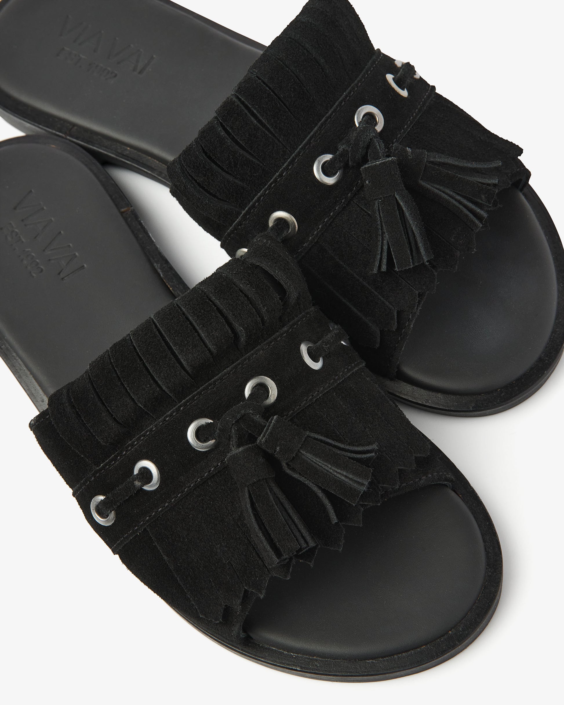 VIA VAI zwarte slippers Vita Eva